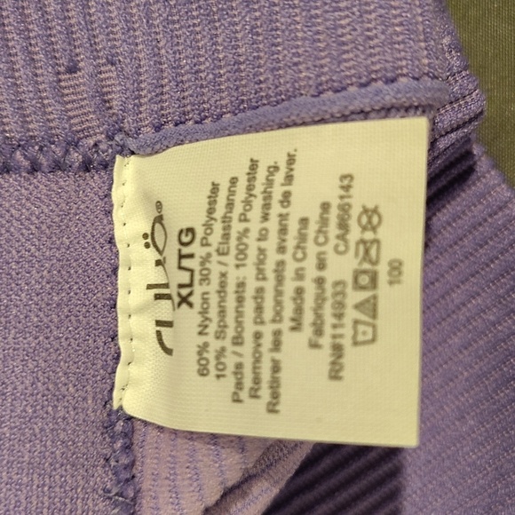 Ryka Purple Ribbed Sports Bra XL - Picture 6 of 6